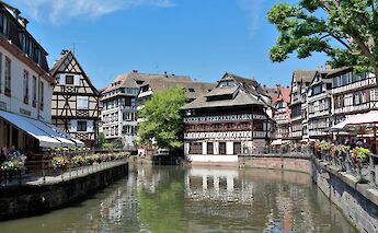 Half-timbered buildings of Petite France, Strasbourg bike tour, France. Stefan K@Unsplash