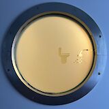 Porthole window with natural light.