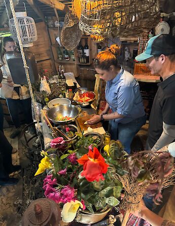 Hands-on cooking experience with local ingredients.
