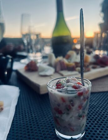 Ceviche and Chilean wine