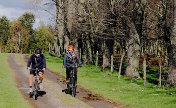 Cycling quiet backroads in southern Chile.