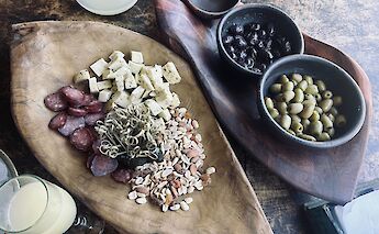 Regional products and simple preparations reflecting southern Chile’s food culture