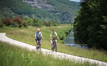 Cycling through the Rhône Valley countryside. toST