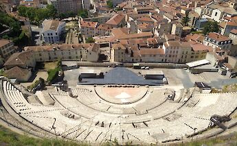 Ancient Roman theater in Vienne. cc:Sebleouf