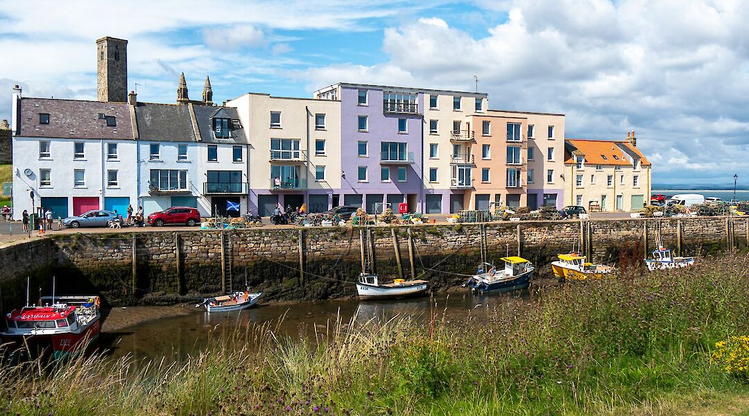 Boats in St Andrews Harbour. Unsplash@Karbon Designed