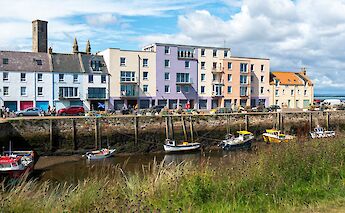 Boats in St Andrews Harbour. Unsplash@Karbon Designed