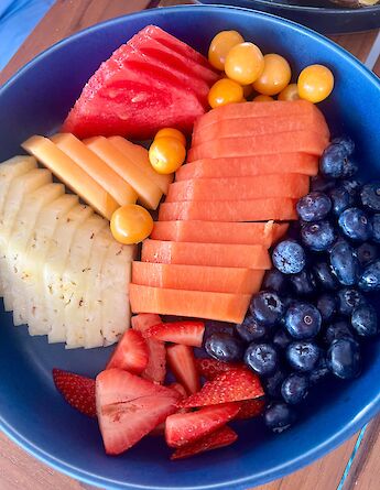 Fresh tropical fruit platter. cc-Heather