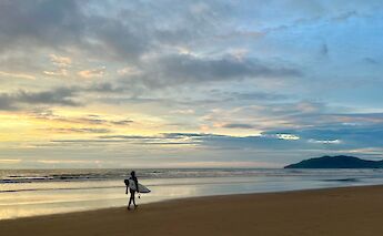 Tamarindo beach at golden hour. cc-Heather