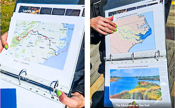 Maps of the Mountains-to-Sea trail, North Carolina. CC:TO