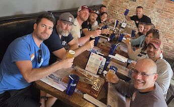 Beers on the e-bike tour of Clayton, North Carolina. CC:TO