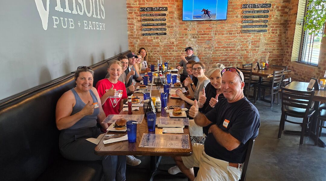 Lunch on the Clayton food tasting e-bike tour, North Carolina. CC:TO