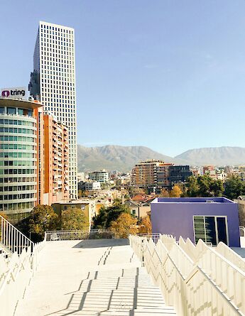 Mountain backdrop to Tirana, Albania. Anja Lee Ming Becker@Unsplash