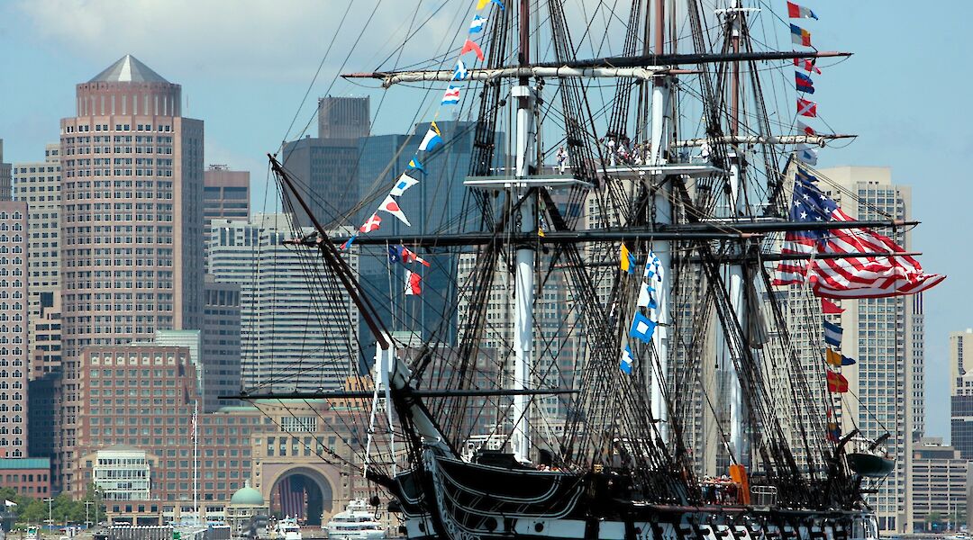 USS Constitution in Boston Harbor, Massachusetts, USA. David Trinks@Unsplash