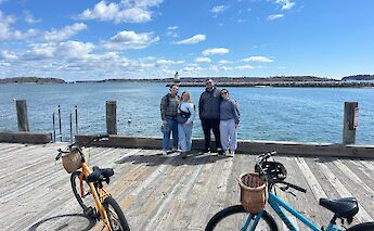 Group picture on the Portland lighthouse bike tour, Maine, USA. CC:TO
