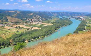 The Rhône River winding through the Rhône Valley. LavionRose@flickr