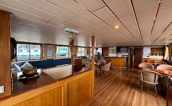 Interior upper deck, Clair de Soleil, Bike and Boat Tour
