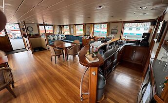 Dining area and Bar, Clair de Soleil, Bike and Boat Tour
