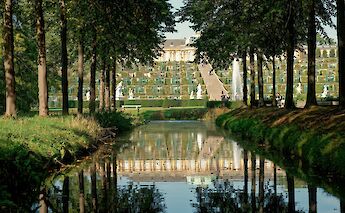 Sanssouci Palace reflected in the gardens of Potsdam. MartinVmorris@flickr