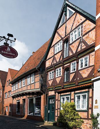 Half-timbered buildings in Lauenburg's Old Town. WolfgangWeiser:pexels