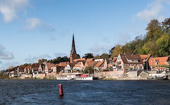 Lauenburg's historic waterfront on the Elbe River. WolfgangWeiser@pexels