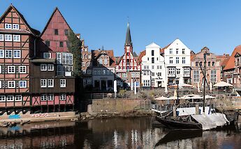 The Ilmenau River flowing through Lüneburg's historic waterfront. WolfgangWeiser@pexels
