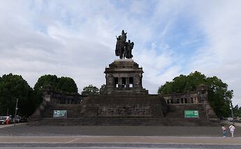 Kaiser Wilhelm Monument at Deutsches Eck in Koblenz. toBBT