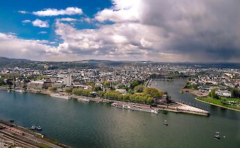 View over Koblenz and the Rhine. toBBT