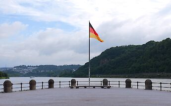 View from Deutsches Eck in Koblenz, where the Rhine and Mosel meet. toBBT