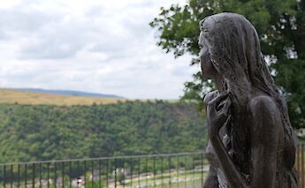Loreley statue overlooking the Rhine. toBBT