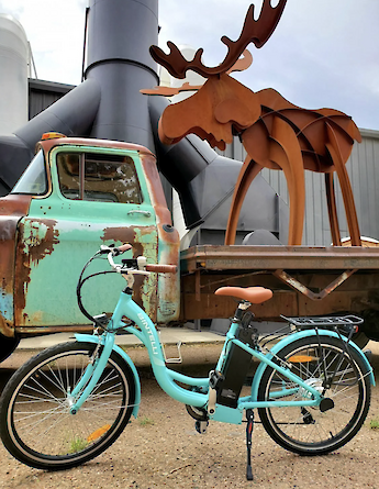 Sculpture on the Santa Fe e-bike tour, New Mexico, USA. CC:TO
