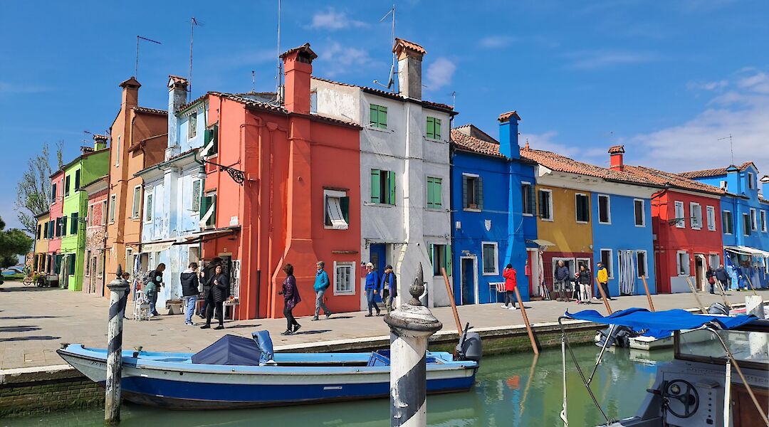 Colorful waterfront homes on Burano. toGL
