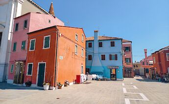 Colorful streets in a small Veneto town. toGL