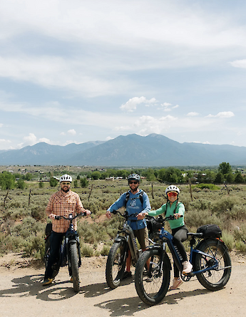 Group pic on the Taos e-bike tour, New Mexico, USA. CC:TO