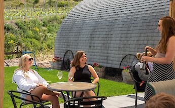Getting ready for a wine tasting at Hidden Vines winery. CC:TO