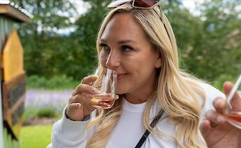 Enjoying a wine tasting at Meadow Vista Honey Wines. CC:TO