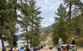 Enjoying the local picnic next to Okanagan Lake. CC:TO