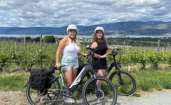 Cycling past vineyards. CC:TO